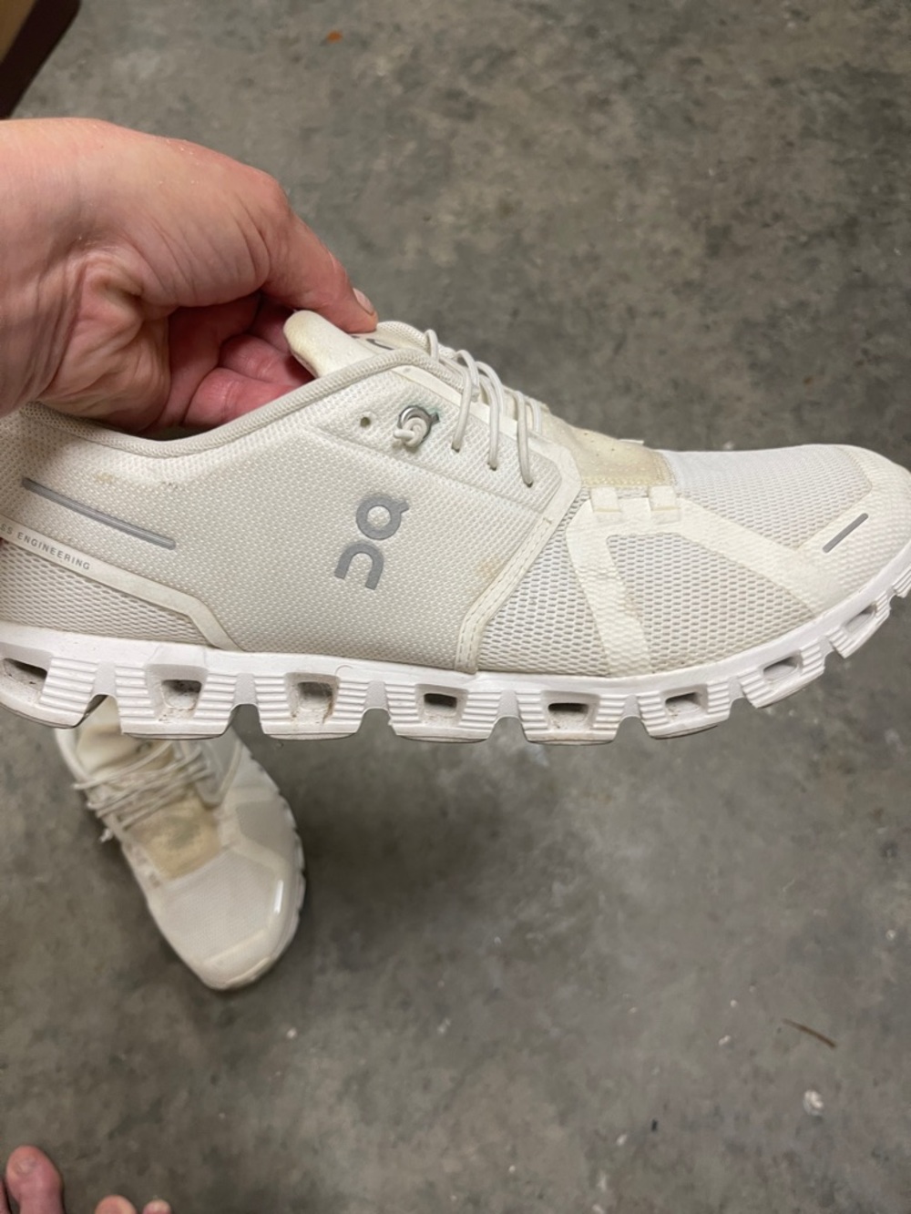 On Running Men's Sneakers in Cream and White - Picture 8 of 11
